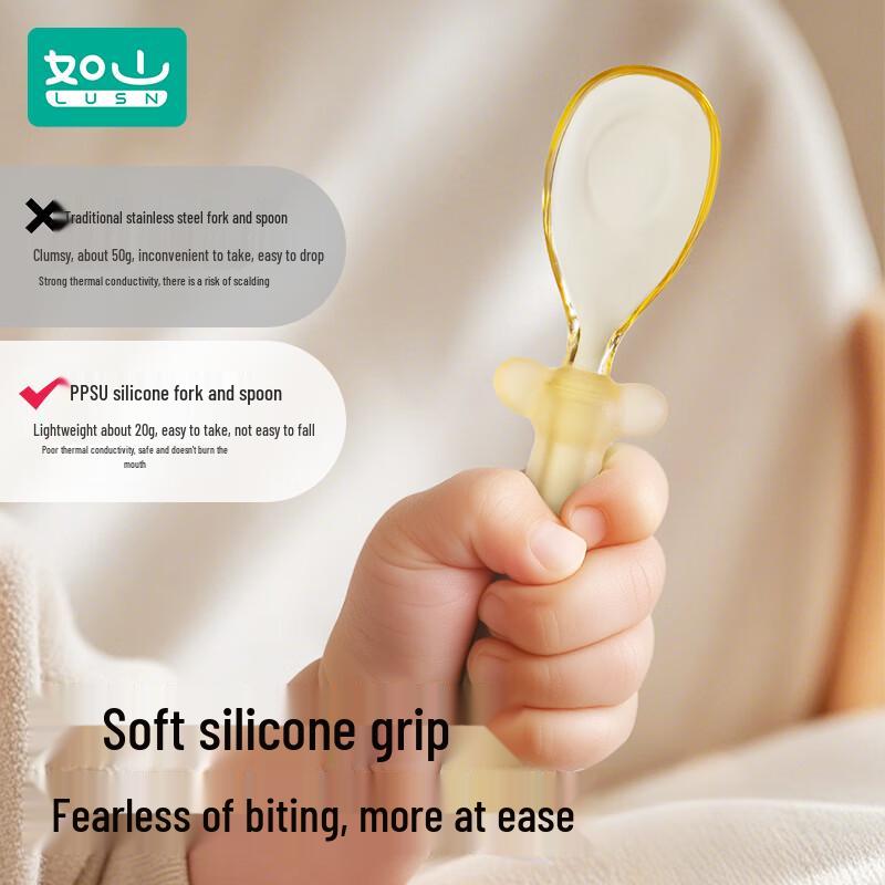 Rushan PPSU Baby Self-Feeding Training Spoon