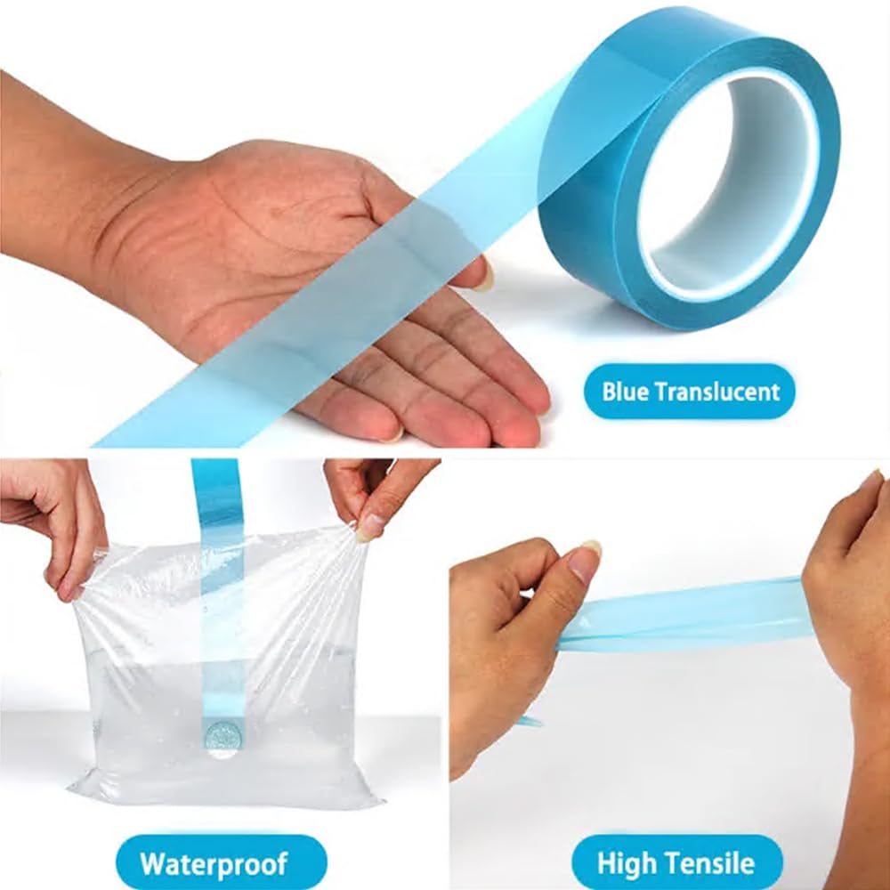 Refrigerator Tape PET Fridge Non-Residual Adhesive Tape for Fixing Drawer Refrigerator Air Conditioner Printer Fixed Tape (30mm*50M), Transparent