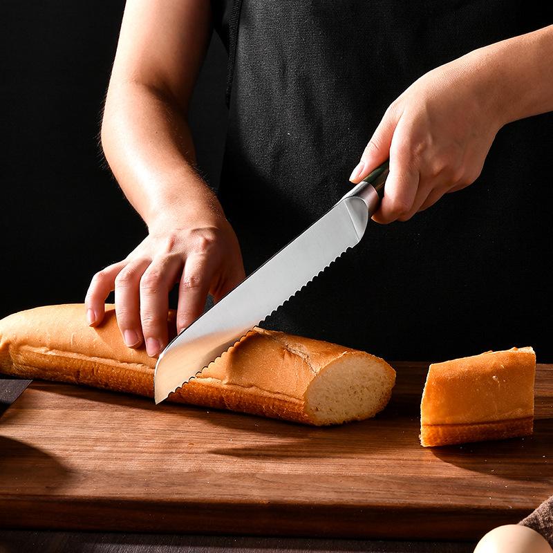 7pcs Kitchen Knife Set Stainless Steel Chef Knife Slicing Knife Professional Meat Cleaver Kitchen Scissors Fruit Knife