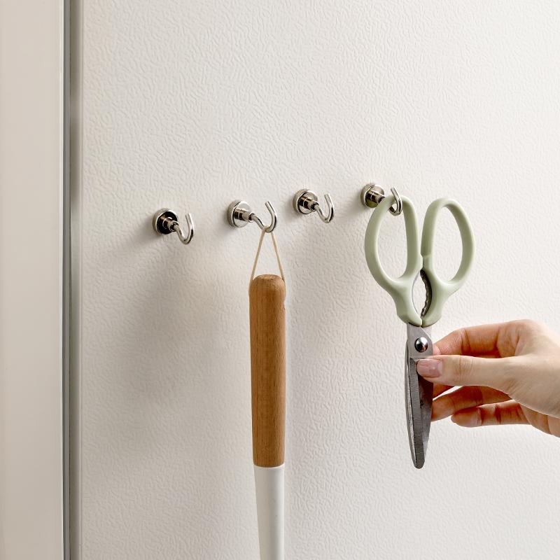 5 STÜCKE Starker Magnet Magnetische Haken Bohrfreie Aufbewahrung für Tür Kühlschrank Badezimmer Magnetische Kreative Aufbewahrungshaken