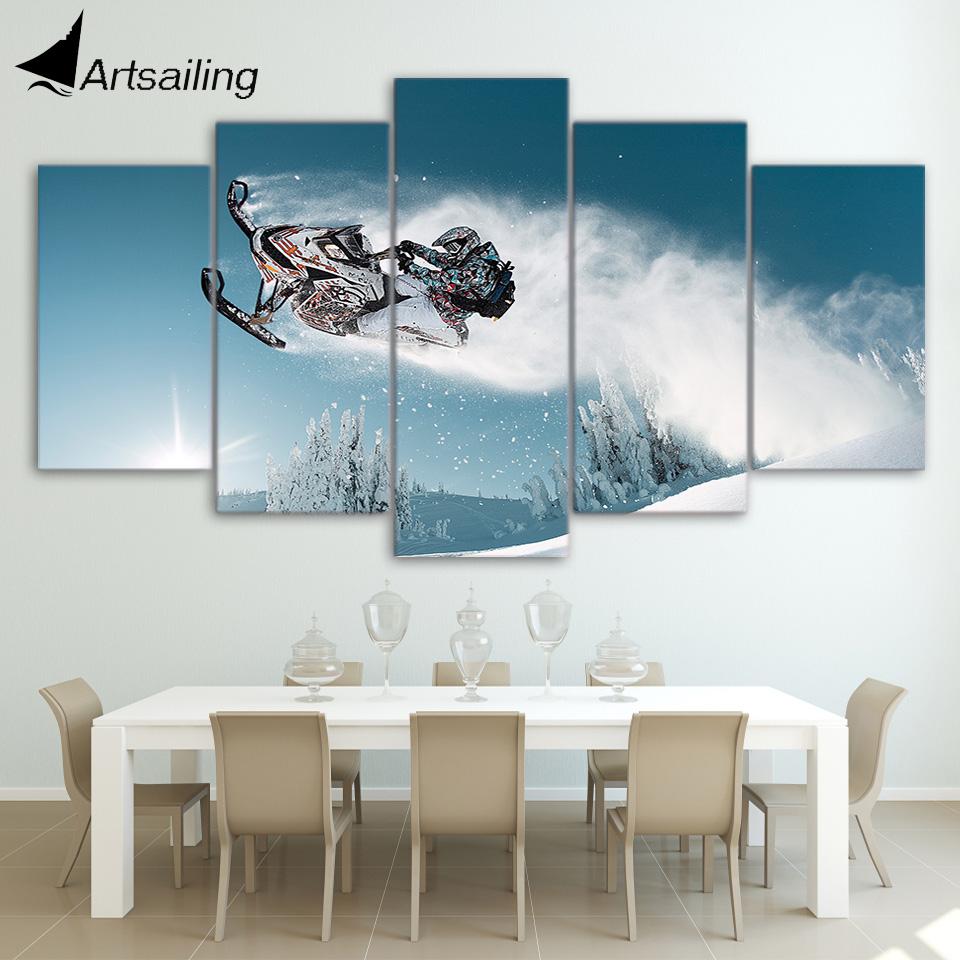 HD trykt ski doo ski doo freeride Maleri på lerret rom dekorasjon print plakat bilde lerret