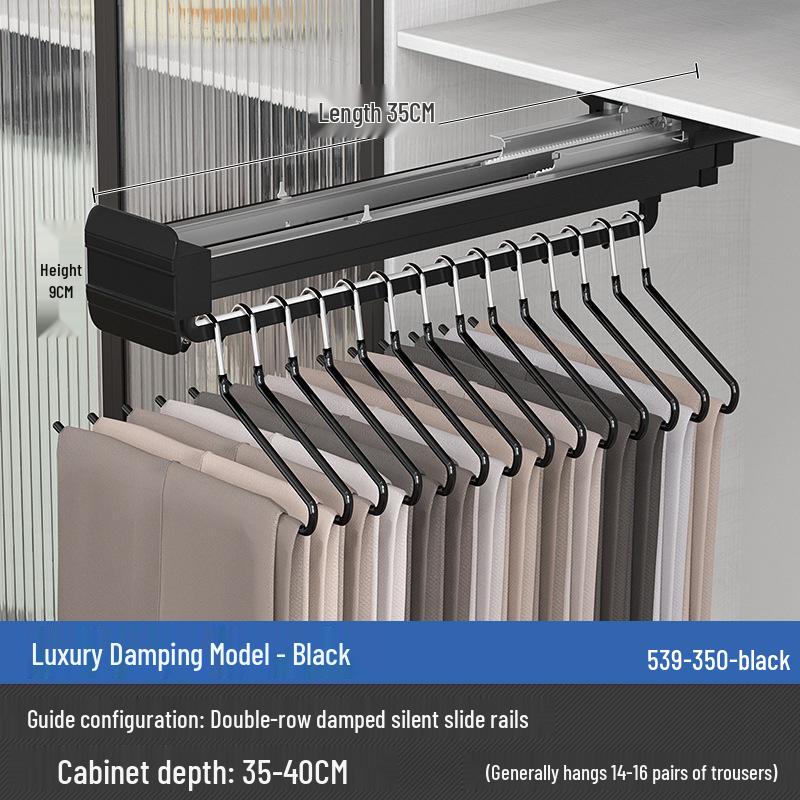 Telescopic Trouser Rack: Wardrobe Vertical Pull-Out Hanger with Multi-Functional Storage.