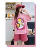 Girls' shorts set, summer new style, children's wear, summer wear, sports girl, big girl, stylish summer style, short sleeved two-piece set