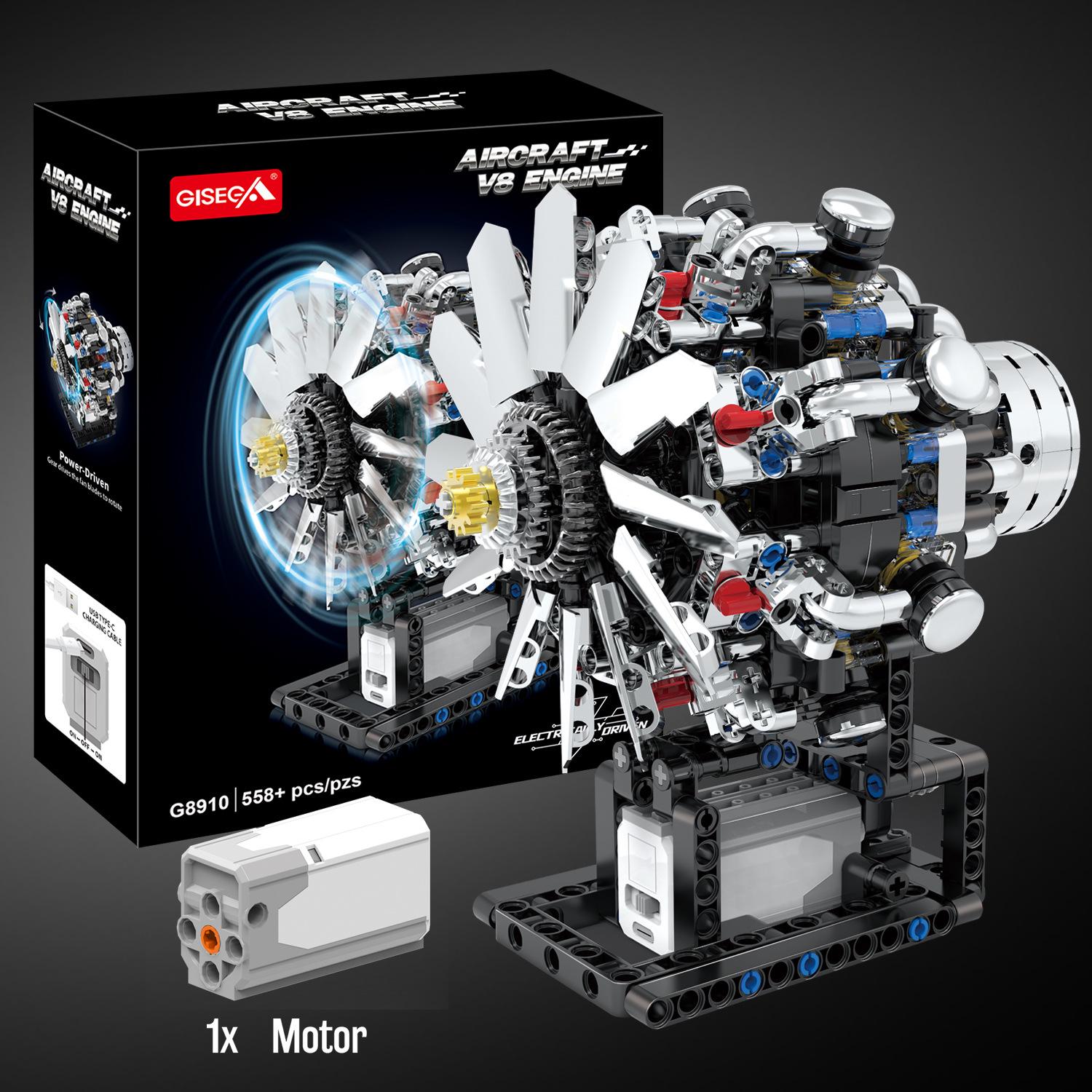 

Американский V8 Двигатель Модель Строительные Блоки - Механический Игрушечный Набор для Мальчиков