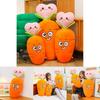 Creative Carrot Pillow Plush Toy With Embroidered Face For Kids And Girls