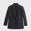 Herbst 2023 Europäischer und amerikanischer Damen-Zweireiher-Blazer mit lockerer Passform und einfarbiger