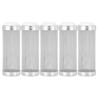 5 stücke Edelstahl Aquarium Filter Zufluss Einlass Mesh Korb Garnelen Schutz(12 mm)