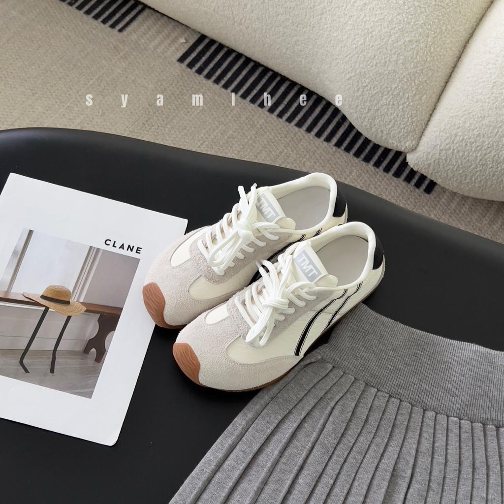 Versatile flat-bottomed retro lightweight ugly cute women's shoes casual sports moral training shoes women's 2025 spring Korean version Forrest Gump s