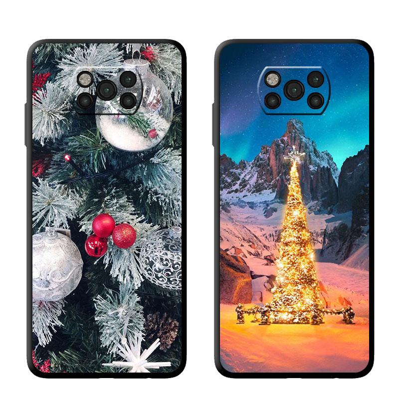 Schwarz Fall Funda Für Samsung Galaxy M13 M12 M22 M23 M33 M52 M32 5g M31 M30s M51 M31s M11 m31 Prime Weihnachten Baum Nette Coque