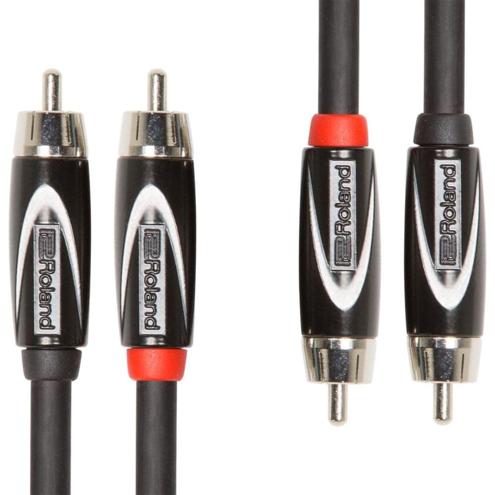 

Roland Shielded RCA Cable for Musical Spiral Construction RCC-10-2R2R Instruments, 3m, RCA-RCA, High-Density чёрный