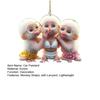 Car Pendant Cartoon Pouting Monkey Charm Acrylic Pendant Lightweight 2D Backpack Auto Accessory Car Decoration