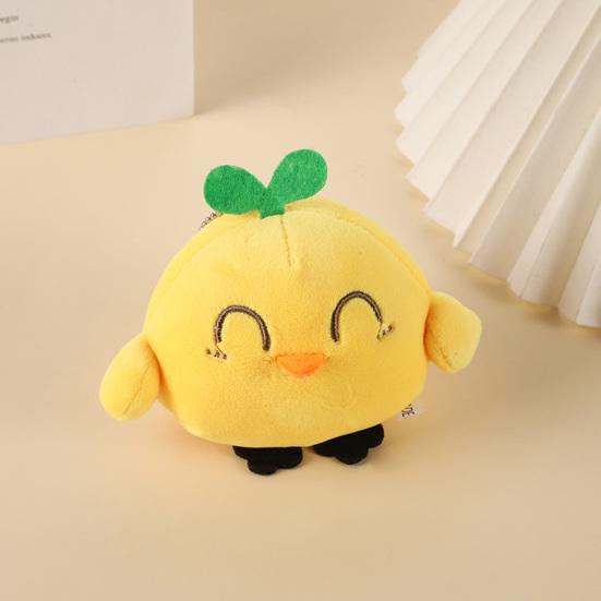 Yousheng 10cm Chick Plush Pendant Fluffy Lovely Cartoon Doll Plushie Hanging Ornament PP Cotton Stuffed Animal Doll Key Ring Backpack Decoration Kids
