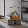 Large Capacity Thickened High Borosilicate Glass Product Boiling Teapot Smoke Grey Tea Brewing and Health Preservation Teapots
