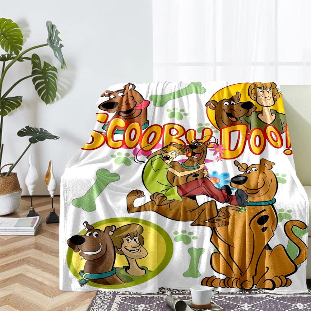 Scooby-Doo Theme Printed Blanket - Perfect for Couch, Bed, Travel & Outdoor Use | Machine Washable, Cozy & Durable.