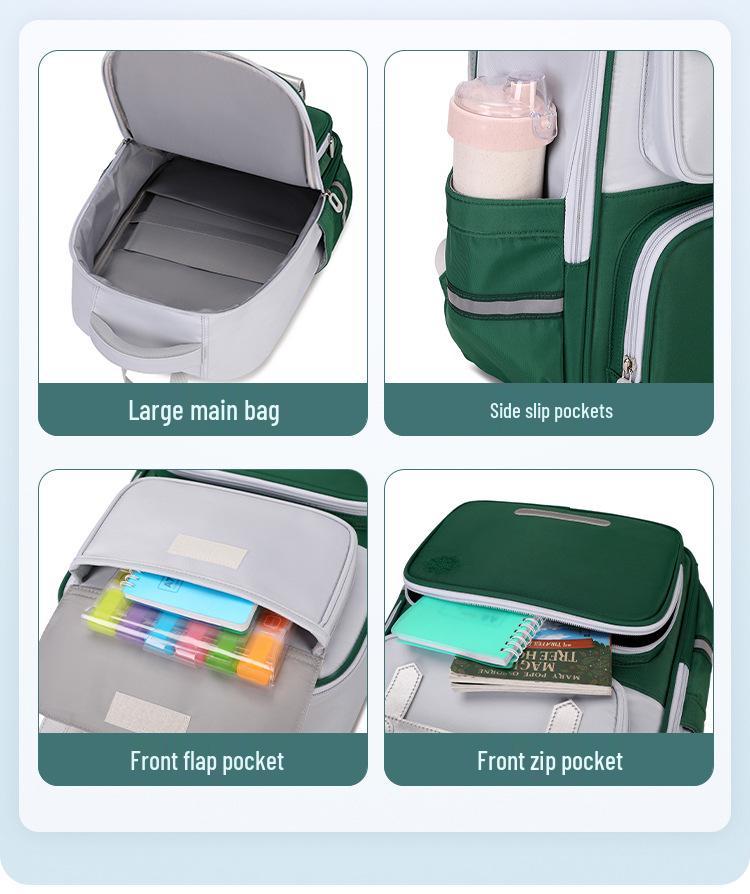 Lightweight Cloud Backpack for Grades 3-6: Large Capacity, Double Shoulder, Spine Protection & Weight Reduction