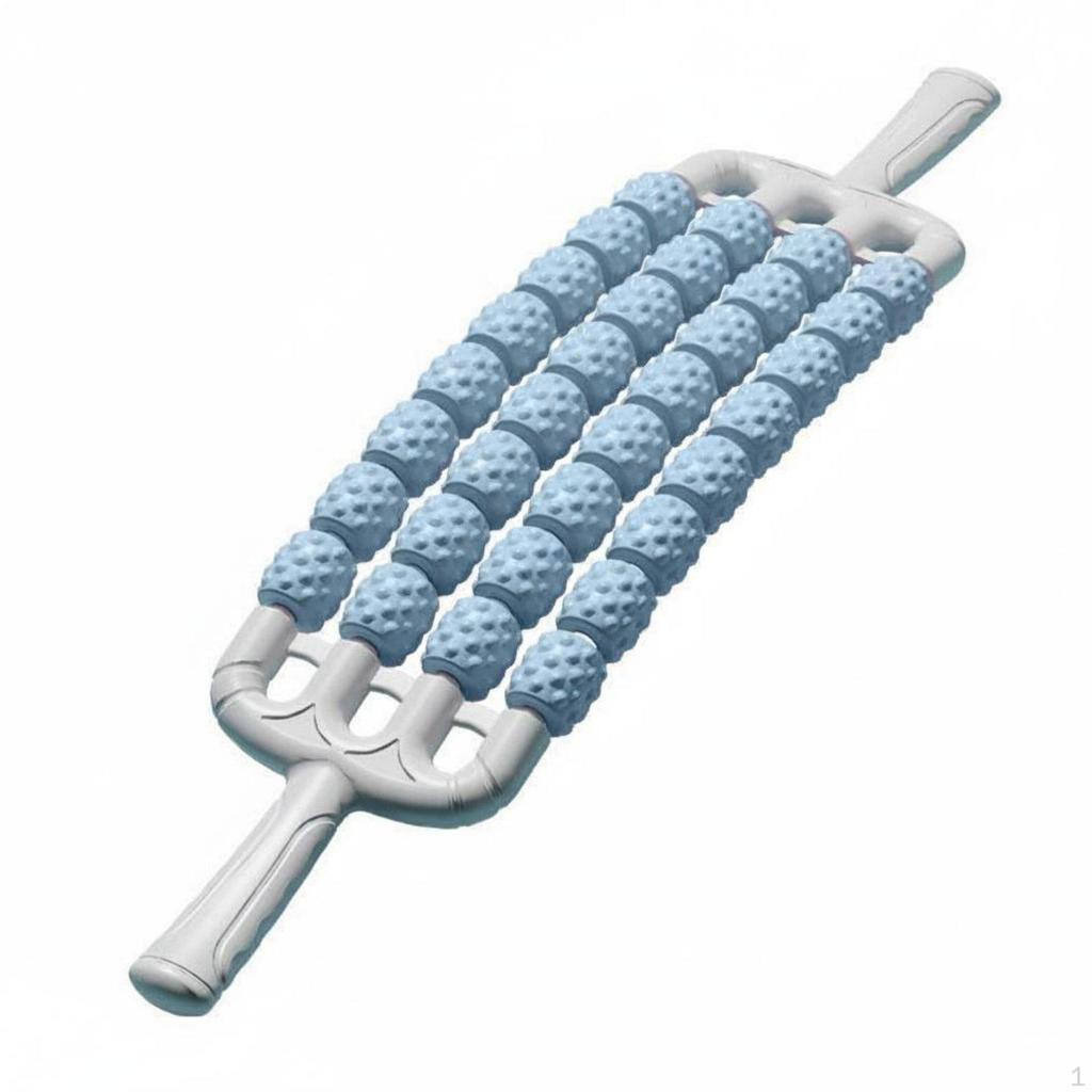 Spiky Roller Portable Massage Ergonomic Handle Leg and Neck for Athletes, Kids, Gym,