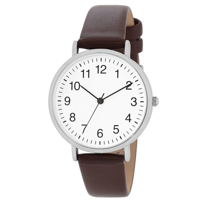 Silent Movement Unisex Watch Ideal for Exams J-AXIS (CF3A0021-BR Brown) - коричневый