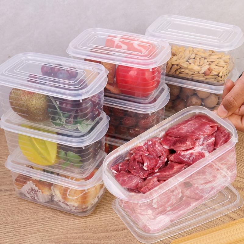 Boîte de Rangement pour Réfrigérateur Congélation Légumes Fruits Organisateur de Réfrigérateur Congélation Viande Boîte Fraîcheur avec Couvercle pour Rangement de Cuisine