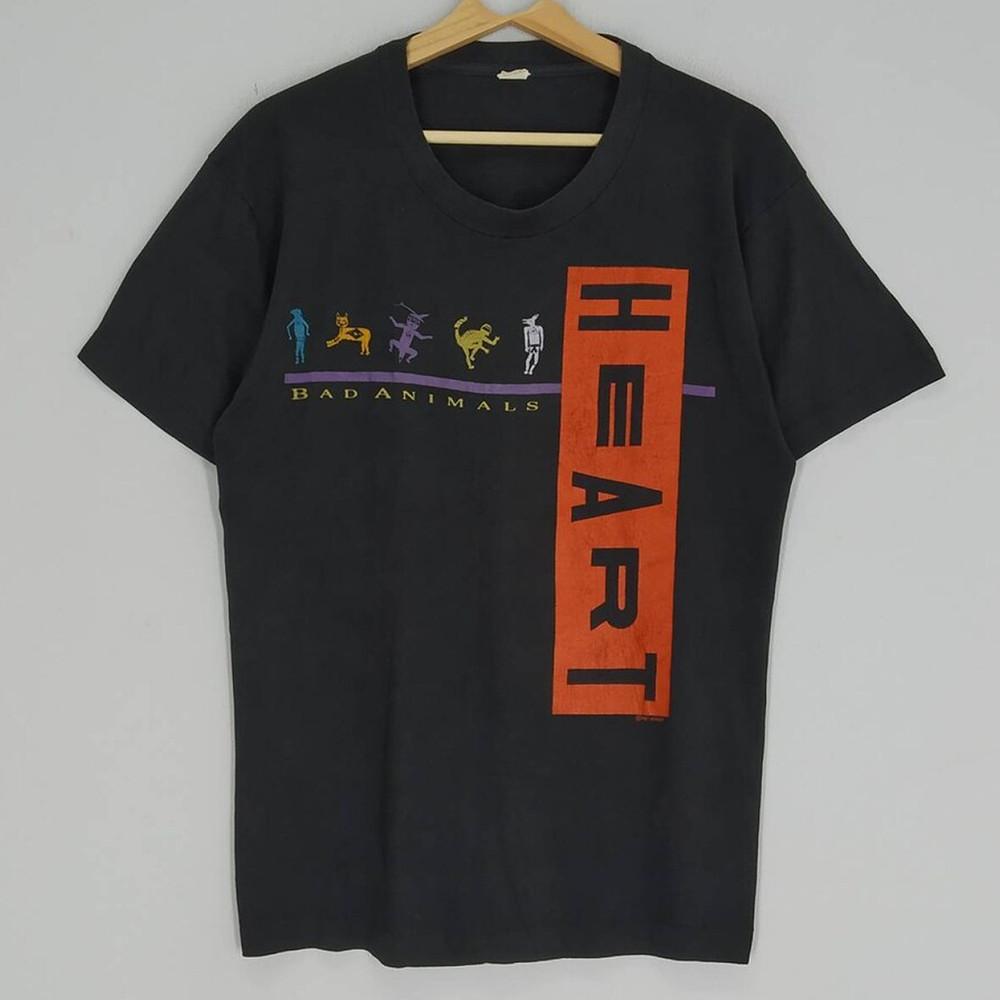 

Heart Band Bad Animals World Tour 1987 T Shirt Full Size S-5XL A167 3XL
