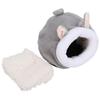 Mini Cute Cotton Warm Pet Hamster Sleeping Nest Small Animal Squirrel House Cage Toy (Gray)