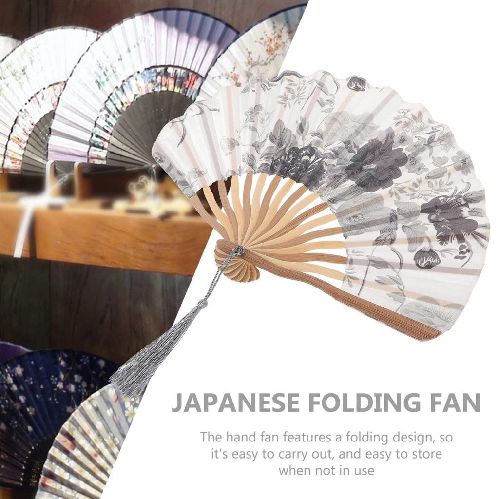 TOYMYTOY Fabric Folding Stylish Handheld Fan for Perfect for Fireworks and Perfect for and Beautiful Japanese-Style Fan, Summer, Festivals, Displays,