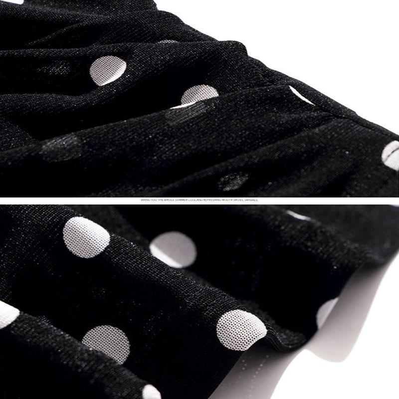 Women Spring Summer Style Lace Blouses Shirts Lady Casual V-Neck Polka Dot Printed Lace Blusas Tops Pullover
