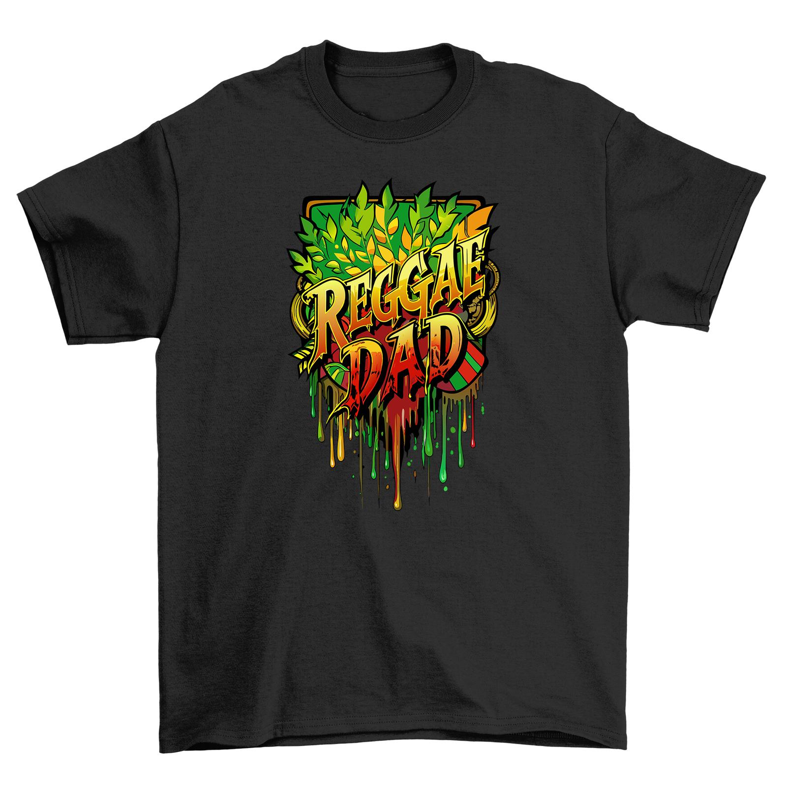Reggae Dad Vibes and Cool Cotton Unisex T-shirt with Reggae Dad D S