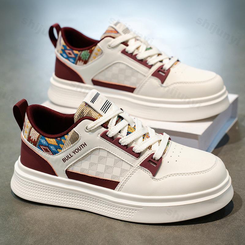 Spring Men's Vulcanized Shoes 2026 New Trendy Fashion Casual Sports Thick Soled Height Raising Low Cut Comfortable Casual Shoes