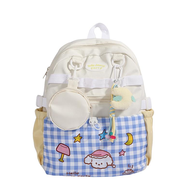 Schoolbag1011 Kindergarten Plaid Cute Schoolbag 1-1 Years Old Backpack Preschool Cute Cute Baby Mini Backpack