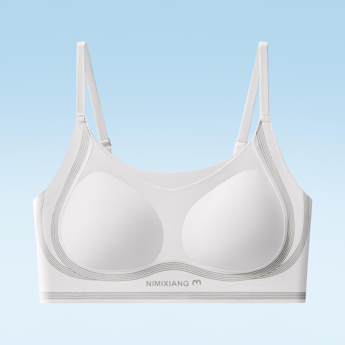 Girls  developmental underwear Student sports small vest Summer thin invisible large size Girls  beautiful back bra shock-proof M ( 35-42.5kg ) белый
