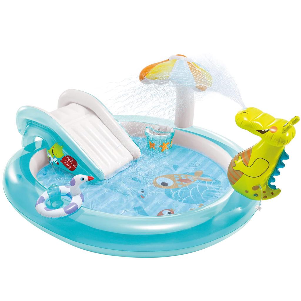 INTEX Gator Play Center Pool, Round, Multicolor, 201 x 170 x 84 cm (Official Japanese Product) 57165