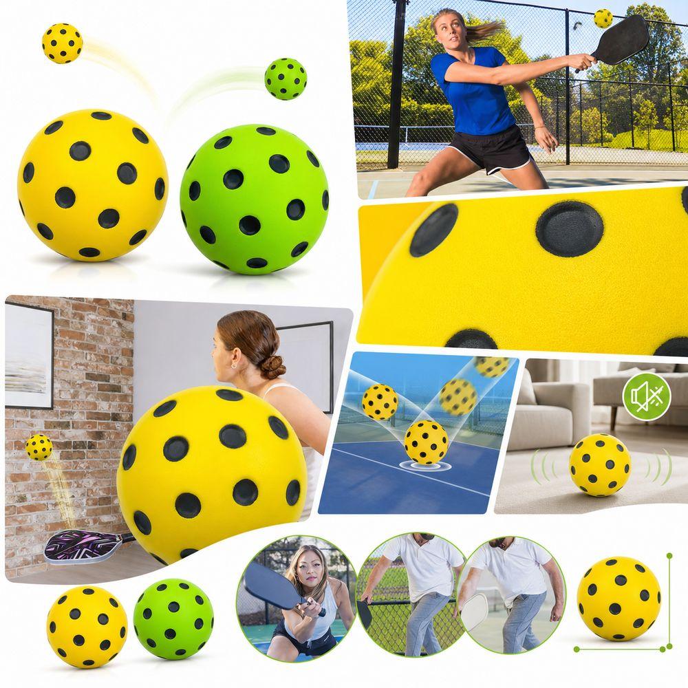 PU Foam Pickleball Training Balls High Bounce Quiet Pickleball Balls  for Pickleball Training