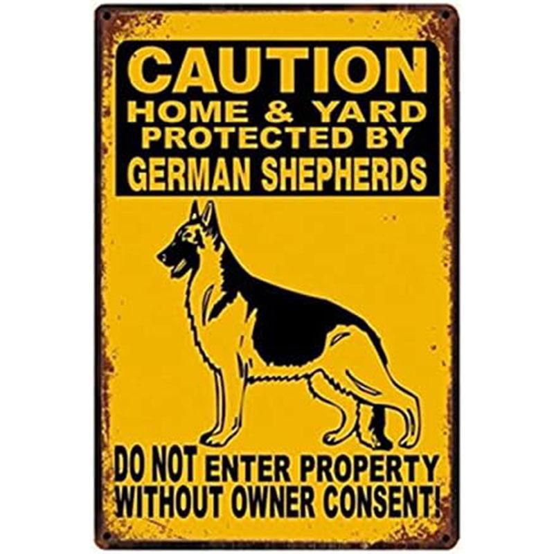 Caution Metal Tin Signs Warning Wall Decoration Plaque Vintage Art Poster Iron Painting for Man Cave Home Cafe Garden Club Bar