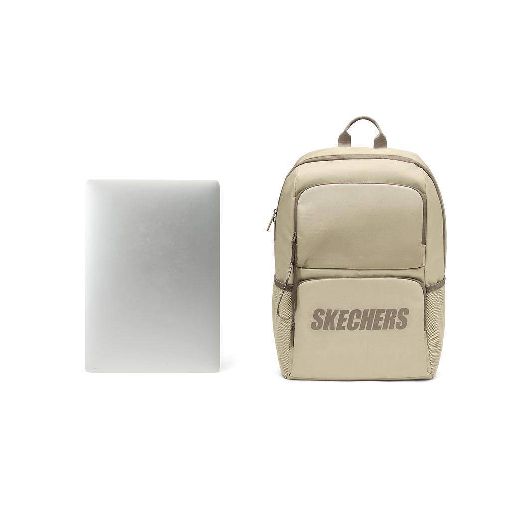 Skechers Casual Versatile Zipper Closure Fabric Backpack Medium Unisex Backpack Fawn L320U196-01BM