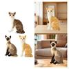 Cat Toy Stuffed Animal Decoration Figures Comfortable Simulation Kitten Lovely for Teens Bedroom