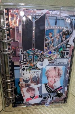 [USED] BTS A6 Size Sticker Book with Shaker Acrylic Parts