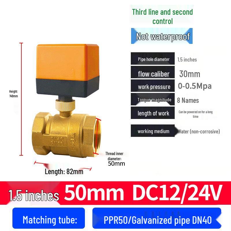 220V DN15 Měděný závitový elektrický kulový ventil pro regulaci vody