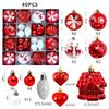 6cm Electroplated Shiny Irregular Christmas Tree Ball Set