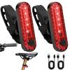 USB Rechargeable LED Rear Bike Light Waterproof Ultra Bright 4 Modes Bicycle Tail Light Safety Warning Flashlight