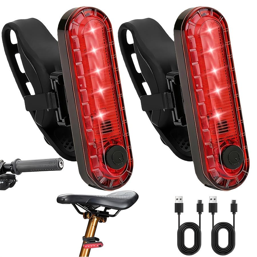 USB Rechargeable LED Rear Bike Light Waterproof Ultra Bright 4 Modes Bicycle Tail Light Safety Warning Flashlight