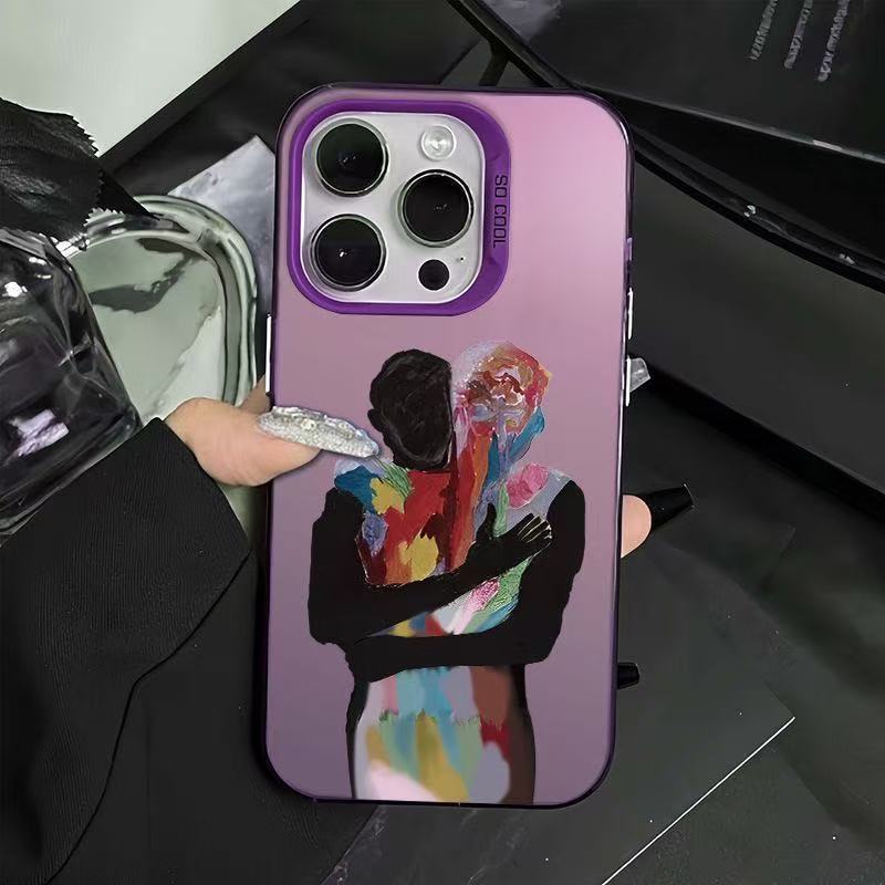 The new art painting is suitable for iphone16 mobile phone case Apple 15promax/14 anti-drop 13pro12 Europe and America