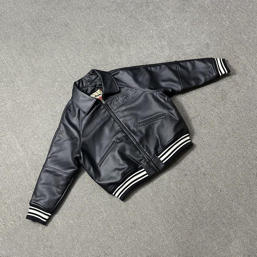 Bavlněná bunda podšitá PU kůží Unisex ležérní bunda na zip