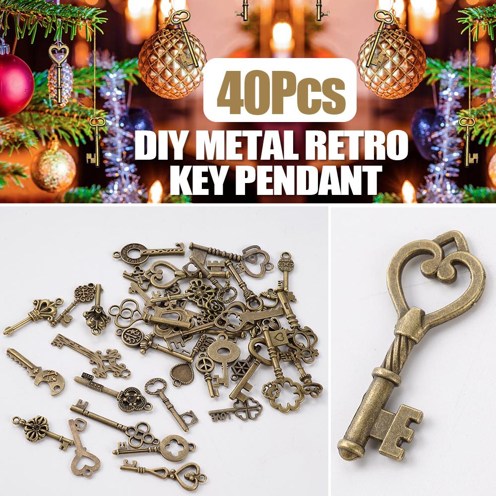 125/40 Stück Gemischte Kleine Schlüssel Anhänger Vintage Bronze Metall Liebes Schlüssel Anhänger Feine Trendige DIY Schmuck Halskette Handwerk Dekoration