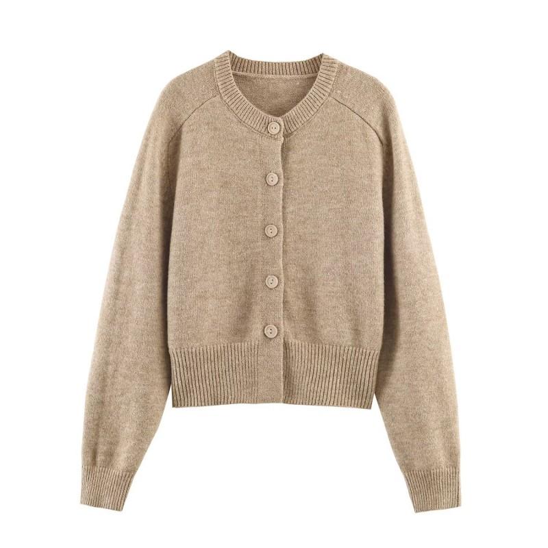 Womens Oversized Knit Cardigan Sweater - Soft Casual Coat In Grey Camel Navy