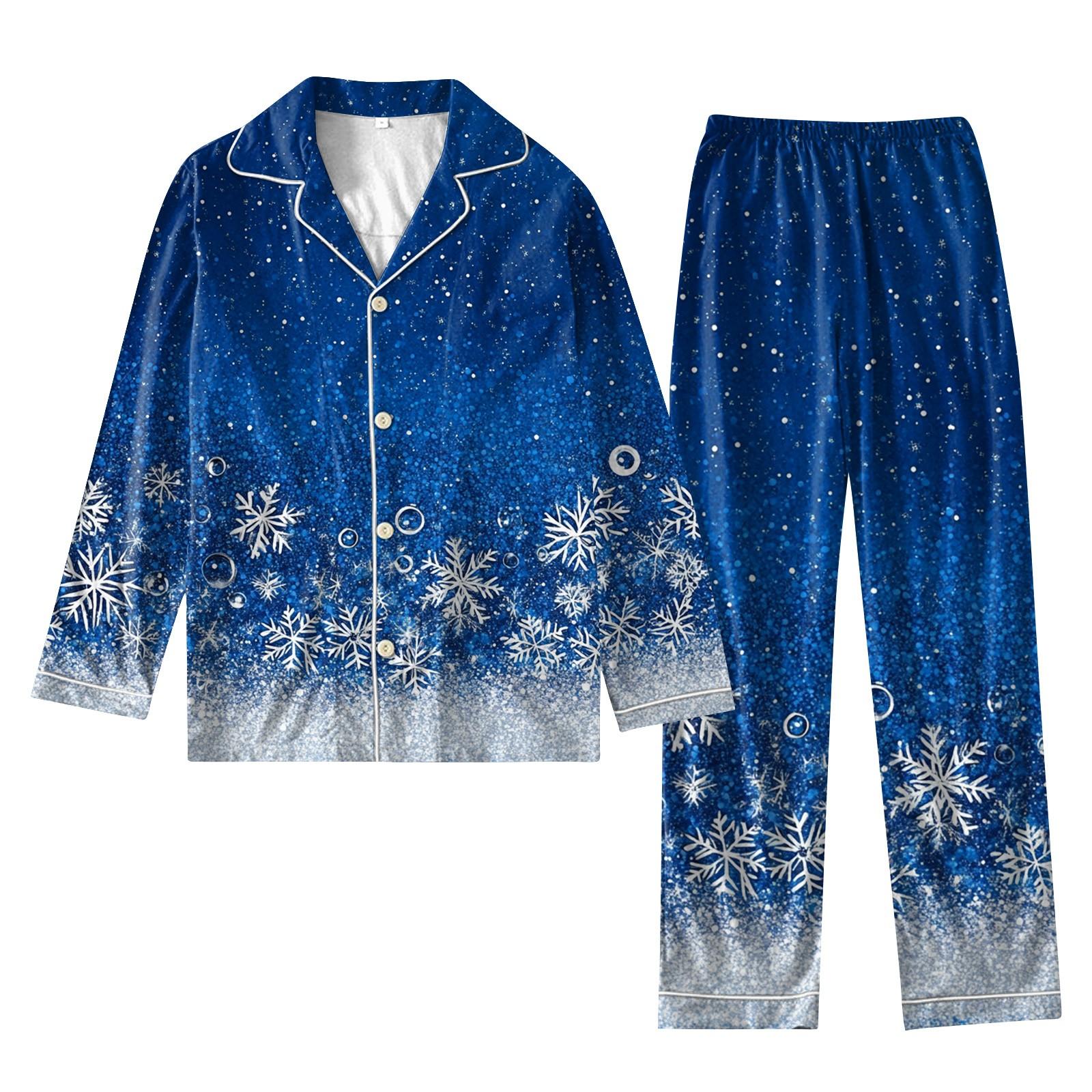 

Женский костюм из 2 предметов с принтом, топ на пуговицах с длинными рукавами, широкие брюки, комплект, пижамный домашний повседневный костюм XXXL светло-синий