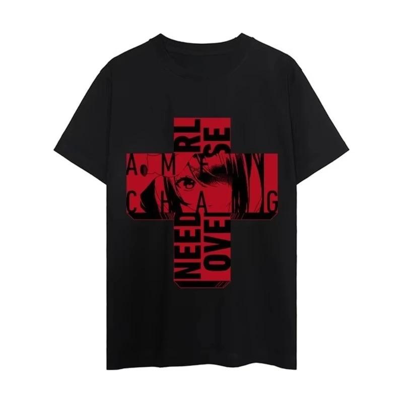2026 New Summer Hot Sale NEEDY GIRL OVERDOSE T-Shirt Men's Women Couple Combination Clothes Short Sleeve Collar Fashion Men's Cotton