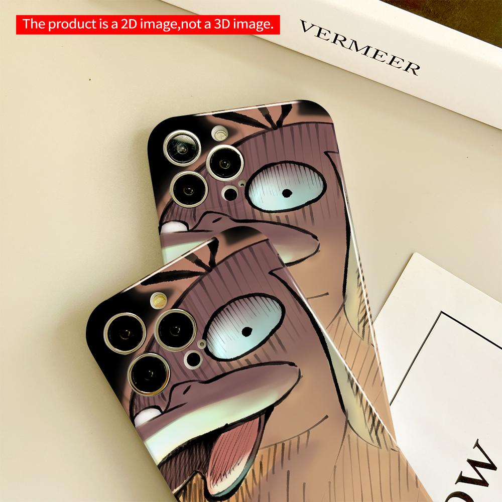 2DFlat Surprised Duck Face Phone Case All inclusive film hard phone case, compatible with iPhone 18 Pro Max 17 16 15 14 13 12 11
