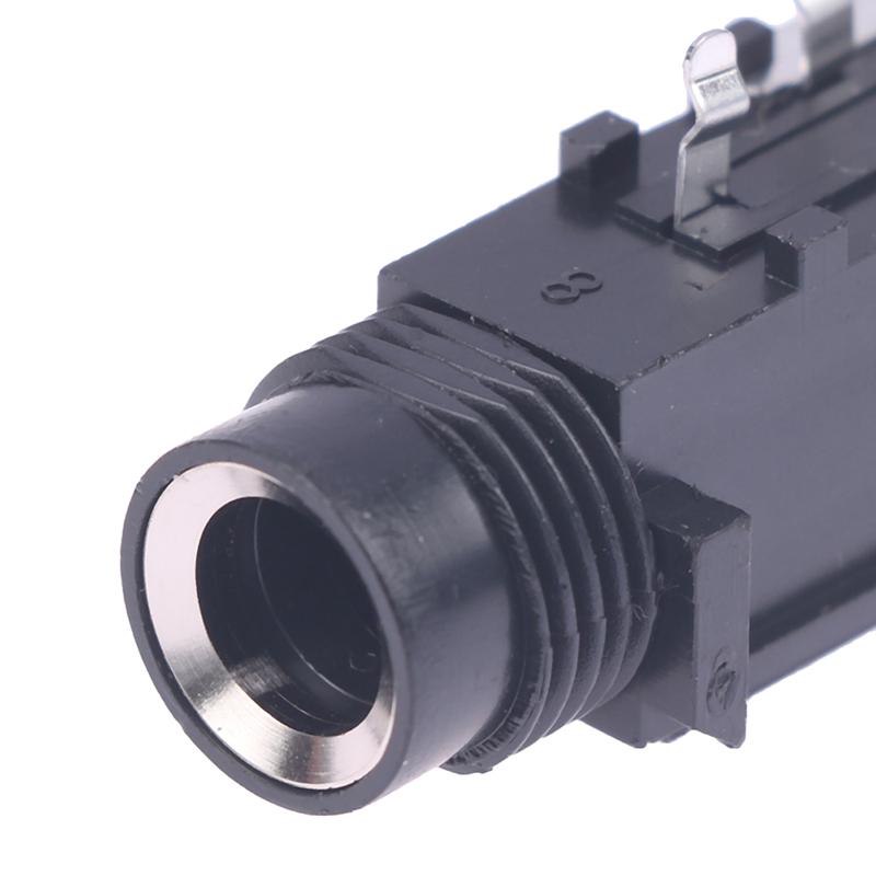 2Pcs 6.35Mm Audio Jack 3Pin Stereo Audio Socket Microphone Welding Line