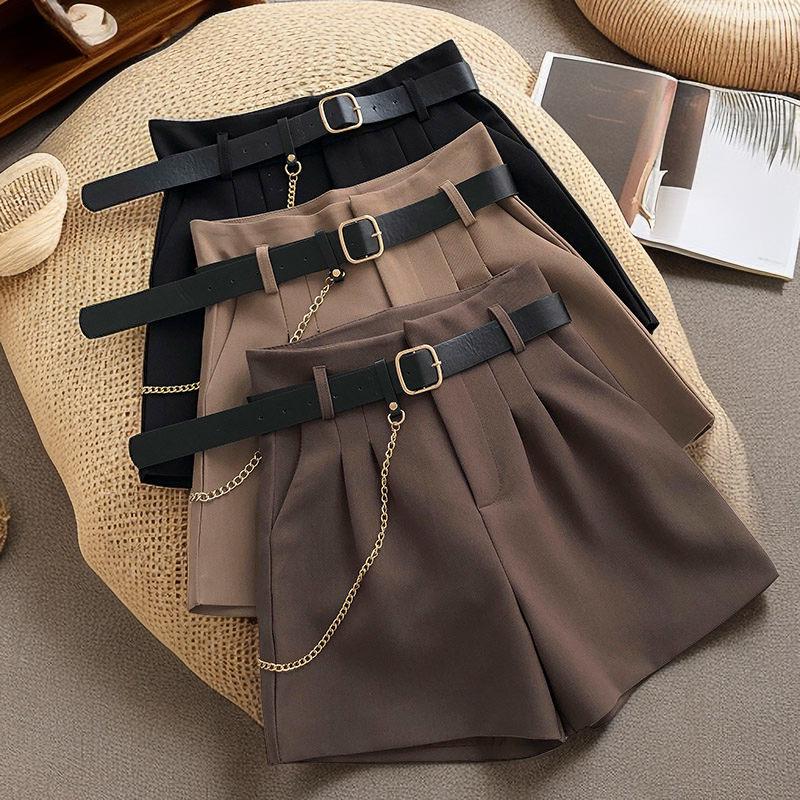 Women's Summer 2026 Korean Style High-Waisted A-Line Bootcut Shorts