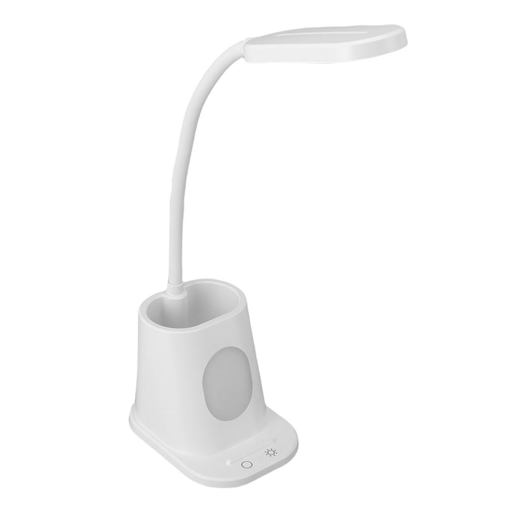 LED Desk Lamp Reading Light Study Table Light with Pen Holder Flexible Gooseneck 3 Color Modes for Bedside Office